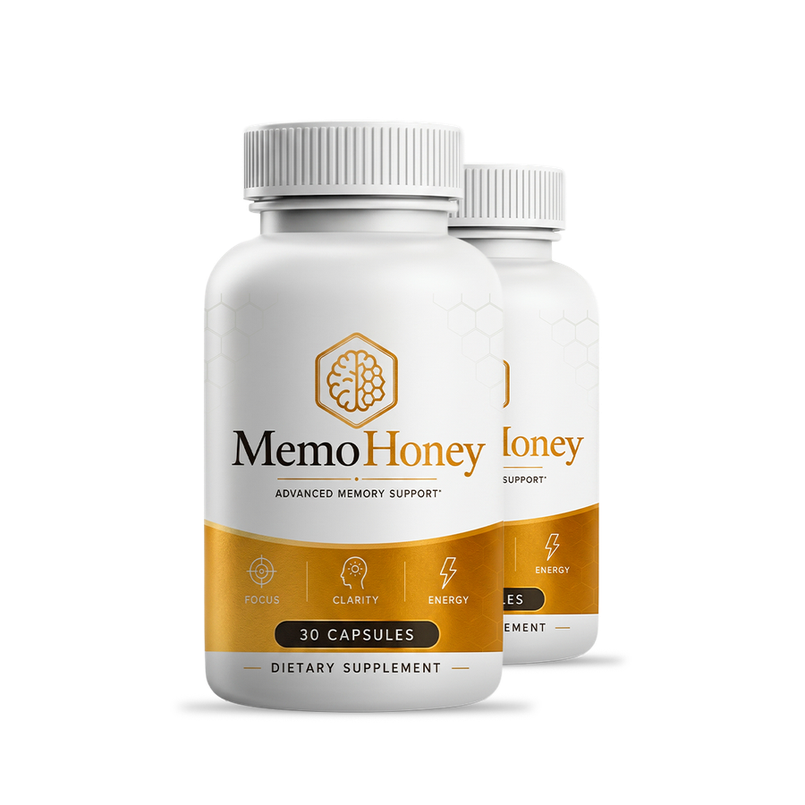MemoHoney 2 bottle package — 60 day supply of advanced memory support capsules