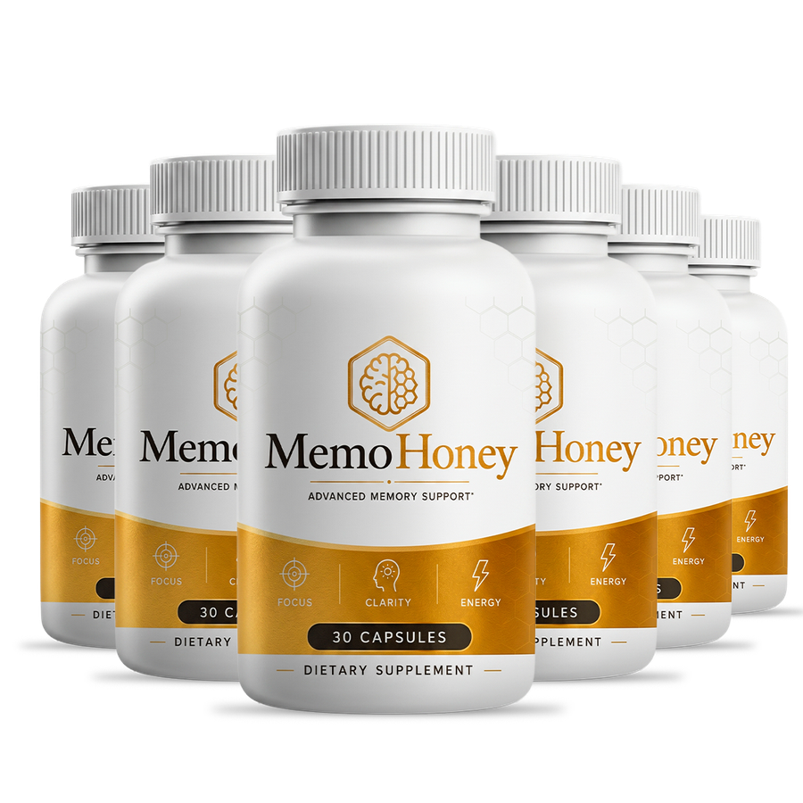 MemoHoney 6 bottle package — 180 day supply at the lowest per bottle price